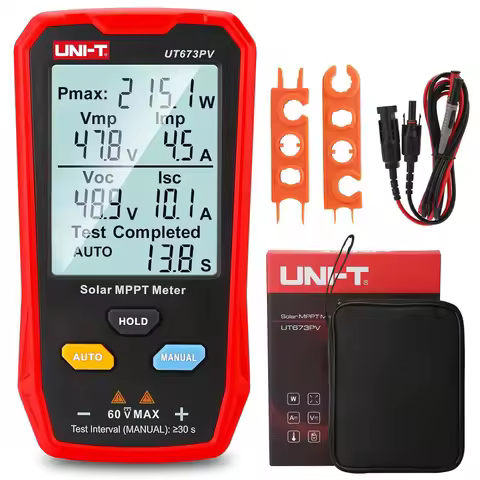 UNI-T UT673PV Solar PV MPPT Meter No Battery Required 60V 800W Peak Power Current Voltage Tester wit