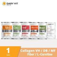 Clover Plus VH Collagen Peptide Vitamin/ DB Collagen Peptide and Gluta/ MF  Collagen Peptide and Vitamin/ Clover Plus Fiber Plus Lemon Flavors/ L-CARNITINE AND INULIN COMPLEX Orange Flavour/ Dary Vit Collagen 5000 mg. 1 ซอง