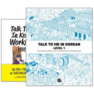 🇰🇷【Talk To Me In Korean Level. 1】 workbook set study book base basics foundation novice language beg