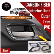 🔥SG SELLER🔥Honda Jazz Fit GK3 GK5 Shuttle Car Door Handle Trim Carbon Fiber Cover Accessories