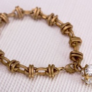 黃銅手工飾品設計 維多利亞黃銅鋯石手鏈