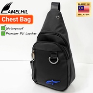 Amelhil Chest Bag Waterproof Crossbody Bag Premium Beg Lelaki Casual Beg Shoulder Sling Beg Lelaki