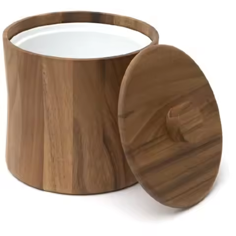 Acacia Wood Ice Bucket - 3 Quarts, 8" x 8 1/2"