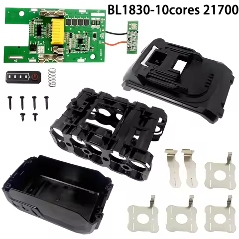 10 Cores 21700 Lithium Battery Plastic Case Charging Protection Circuit Board PCB for Makita 18V Li-