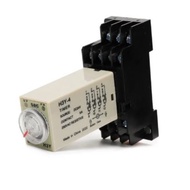 Timer hẹn giờ H3Y-4 relay mini thời gian công tắc hẹn giờ 14 chân điện áp 24VDC kèm chân đế PYF14A