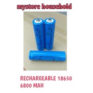 RECHARGEABLE 18650 6800 MAH Li lon 3.7v BATTERY