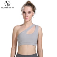 SUPERFLOWER Women S One Shoulder Yoga Bras Push Up Sports Top Crop Athletic Vest