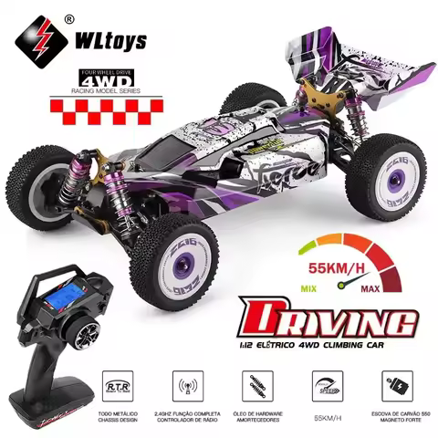WLtoys WL124016 V8 Pro 1:12 Brushless RC Car 75KMH High Speed Off Road Remote Control Racing Drift C