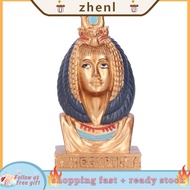 Zhenl Egyptian Queen Head Statue Natural Resin Gift Pharaoh Figurine Decor YEK