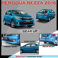 PERODUA BEZZA 2016 GEAR UP STYLE FULLSET SKIRTING (FRONT SKIRT,SIDE SKIRT, REAR SKIRT) PU GETAH BODYKIT