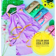 PACKAGE 6 PCS CHILDREN'S SUITS 1 - 3 YEARS CHEAP SUITS GIRLS' SUITS CHILDREN'S SLEEPWEAR SUITS RAYON