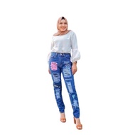 Women's BOYFRIEND JEANS Ripped Screen | CELANA JEANS WANITA MODEL BOYFRIEND SOBEK SABLON