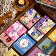 PINEDOT 🇲🇾 60pcs Retro Anime 90s Anime (Glossy Picture Card + Washi Stickers)