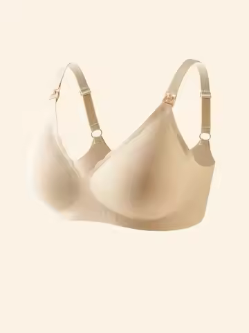 Front Open Nursing Bra Maternity Jelly Gel Laser Cutting Seamless Underwear Ultra Thin Breastfeeding