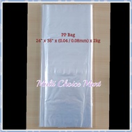 PP Bag 24 x 36 Inch / Plastic Transparent Bag / Plastic Bag Jernih Besar  / Tapau Bag / Clear Packing Bag / Plastik Bag