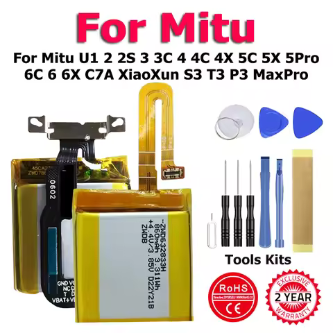 ZWD752728H ZWD632832H ZWD732932H ZWD732932H Battery For Mitu U1 2 2S 3 3C 4 4C 4X 5C 5X 5Pro 6C 6 6X