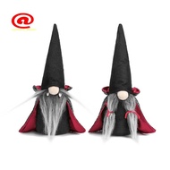 2PCS Halloween Gnome Plush Faceless Doll Handmade Swedish Gnome Decoration Tomte Doll Halloween Deco