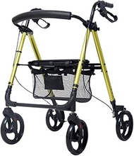 Walkers for seniors Walking Frame, Four Wheel Walker Adjustable Height Rollator Aluminium Folding Li