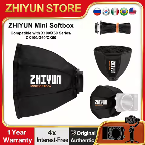ZHIYUN Mini Bowens Mount Softbox for ZY Mount Lights ZHIYUN MOLUS X100/X60/G60 Series, ZHIYUN CINEPE