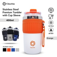 Fjbottle - 400Ml Stainless Steel Tumbler Drinking Bottle with Cup Sleeve