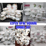 OPAL 72PCS SQUARE DINNER SET