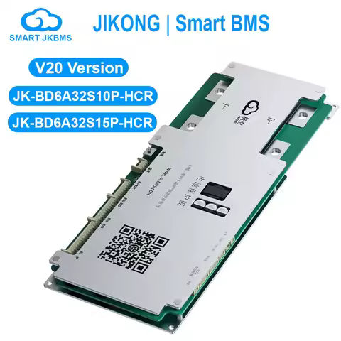 JK BMS BD6A32S15P-HCR V20 Smart BMS 8S-32S BT RS485 HEAT CAN 0.6A Active Balance BMS for LiFePo4 Li-