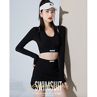 Bộ đồ bơi bikini nữ kín đáo quần short áo tay dài đi tắm biển, tập yoga, tập gym - B.31