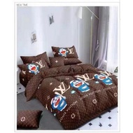 *2Pillow  case*Single/Super Single 5in1 High Quality Fitted Bedsheet With Comforter Set