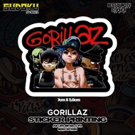 Gorillaz BAND PRINTING STICKER|Band STICKER|Helmet STICKER|Reseller STICKER