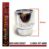 Kunci Sok / Sock / Socket TEKIRO 3/4" 3/4 inch 3/4in DR 6 PT 46 MM