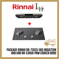 [BUNDLE] Rinnai RB-7302S-GBS Induction Hob and RH-S3059-PBW Cooker Hood