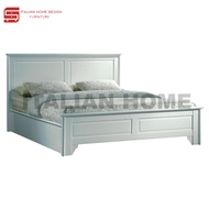 Melaka High Quality Queen Size Bed Bedframe Putih Katil Divan Kualiti Bagus Murah