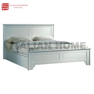 Melaka High Quality Queen Size Bed Bedframe Putih Katil Divan Kualiti Bagus Murah