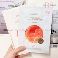 Jm Solution Premium Mask Salmon Egg DNA Box Of 5 Pieces, Helps Moisturize And Brighten Skin
