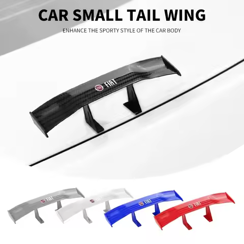 Carbon Look Car Rear Spoiler Mini Wings Decoration Auto Accessories For Fiat Punto 500 Bravo Croma T