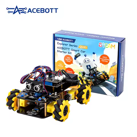 ACEBOTT ESP32 4WD Mecanum Wheel Camera IoT WiFi STEM STEAM Programming Smart Robot Car kit for Schoo