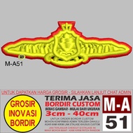 M-A51 WING PARA AVIATION LOGO EMBROIDERY PATCH - GIB REVIEW/TESTIMONI