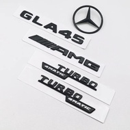3D ABS Black GLA45 Logo Body Kit TURBO 4MATIC Emblem Badge Car Rear Star Sticker For Mercedes Benz G