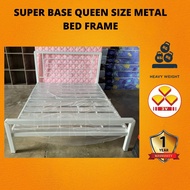 SUPER BASE QUEEN SIZE METAL BED FRAME Single Bed katil bujang WHITE KATIL BESI PUTIH QUEEN