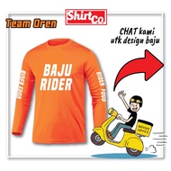 Baju Rider Team Orange Oren T-Shirt Food - Chat kami utk design baju
