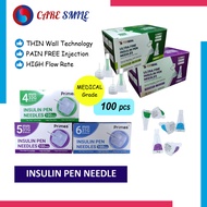 INSULIN Pen Needle PRIMES Jarum Insulin Kencing Manis Sterile Pain Free High Flow 4mm 5mm 6mm