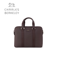 Charles Berkeley BROWNS Genuine Nubuck Leather Men's Briefcase Laptop Bag Scratch-Resistant (PB-19030)