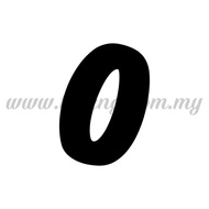 Balloon Sticker - Number "0" - Bold