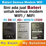 mifi Bateri Battery Pocket Portable Modem WiFi Hotspot MF836 MF60 D5 5576 D6 M1 A8+ wd670 LT600 D921