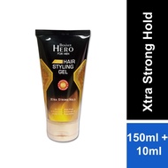 Boxiser Hero Hair Styling Gel Tube - Xtra Strong Hold 150ml +10ml