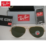 [Original Brand Ray/Class 3025 Pilot Golden Green Polarized K2 3025 001/58 62mm l2160 N wes3 666 Sun
