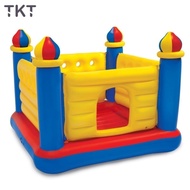 TKT Trampoline with Protective Net Children's Trampoline Family Folding Inflatable Park Castle Indoor Trampoline Toys