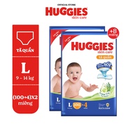 Combo 2 gói Tã/ bỉm quần Huggies Skincare Mega Jumbo M106/L100+4/XL84+4/XXL76+4 với tràm trà dịu da