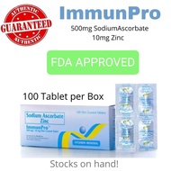 Original 100 Tablets ImmunPro Sodium Ascorbate Zinc EXP SEPT 2024