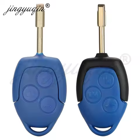 jingyuqin Replacement 3 Button Transit Connect Set Remote Key Shell For Ford Blue Case